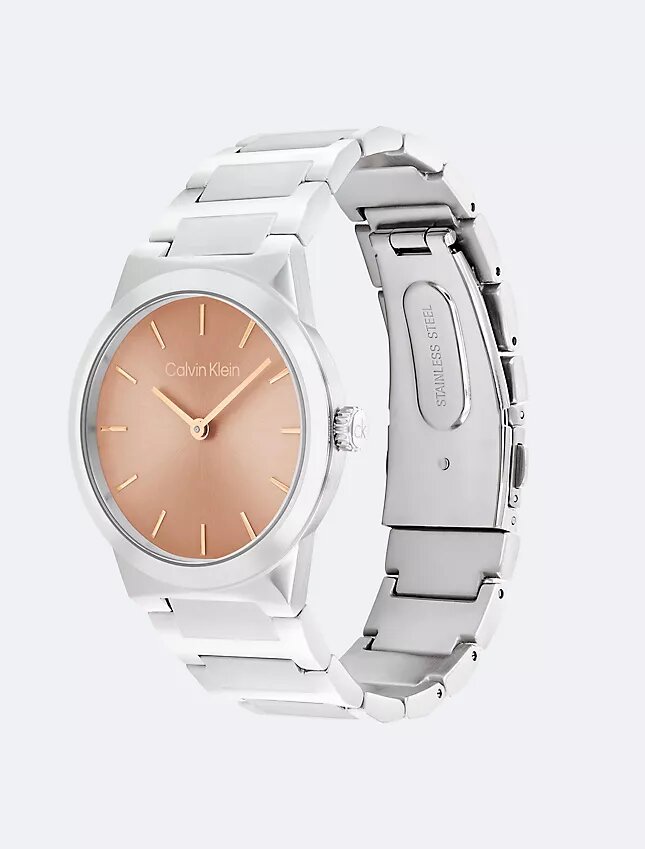 Minimalistische Uhr mit integriertem Gliederarmband, 32 mm Minimalistische Uhr mit integriertem Gliederarmband, 32 mm