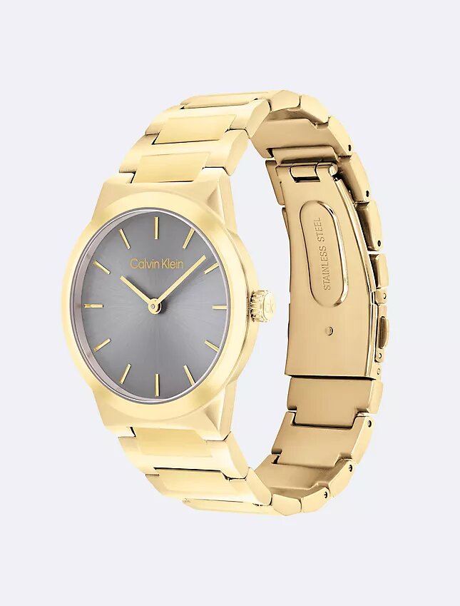 Minimalistische Uhr mit integriertem Gliederarmband, 32 mm Minimalistische Uhr mit integriertem Gliederarmband, 32 mm