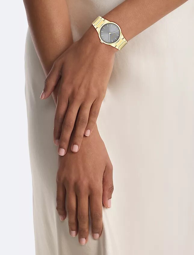 Minimalistische Uhr mit integriertem Gliederarmband, 32 mm Minimalistische Uhr mit integriertem Gliederarmband, 32 mm