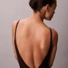 Minimalistischer Bodys aus Mesh bis zur Mitte des Oberschenkels