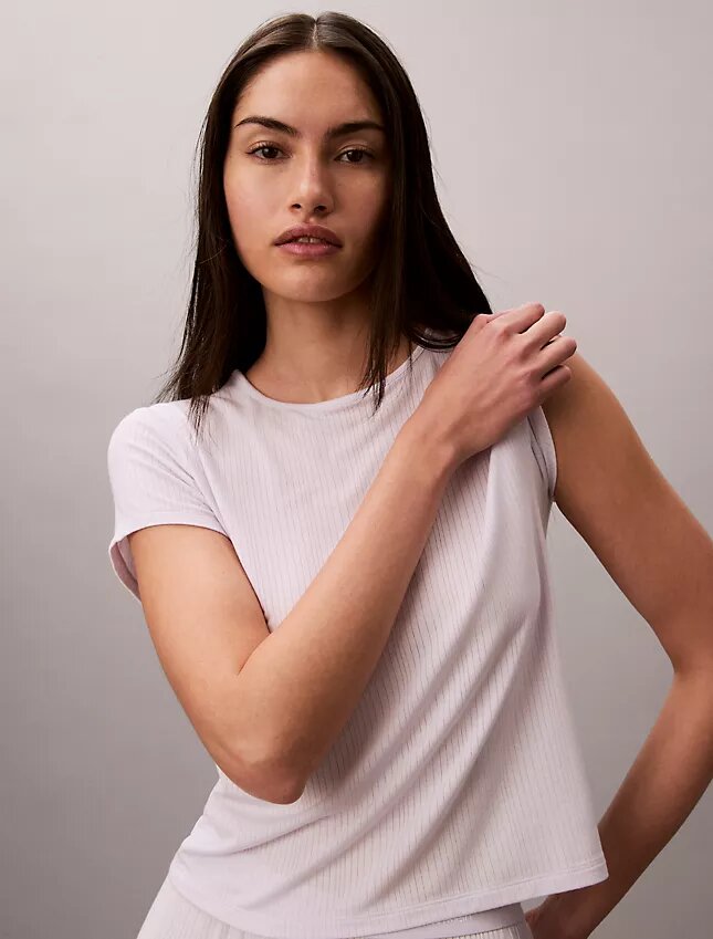 Modal-Stretch-Baby-T-Shirt mit Drop-Stitch-Muster Modal-Stretch-Baby-T-Shirt mit Drop-Stitch-Muster