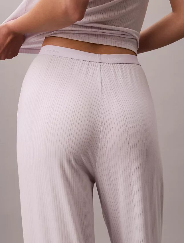 Modal-Stretch-Hose mit Drop-Stitch-Muster und weitem Bein Modal-Stretch-Hose mit Drop-Stitch-Muster und weitem Bein
