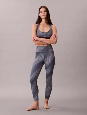 Moderne 7/8-Leggings mit Sportprint und hoher Taille