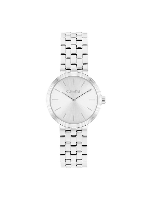 Moderne Armbanduhr mit Zifferblatt und Gliederarmband Moderne Armbanduhr mit Zifferblatt und Gliederarmband