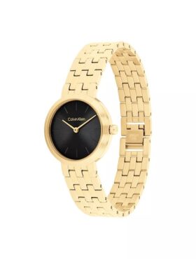 Moderne Armbanduhr mit Zifferblatt und Gliederarmband