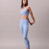 Moderne Sport-Leggings mit hohem Bund und Logo, 7/8-Länge