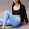 Moderne Sport-Leggings mit hoher Taille und 7/8-Beinlänge Moderne Sport-Leggings mit hoher Taille und 7/8-Beinlänge