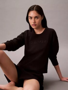 Modernes, locker sitzendes Sweatshirt aus Frottee