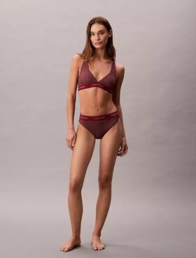 Modernes Logo-Bikini-Oberteil mit Racerback Modernes Logo-Bikini-Oberteil mit Racerback
