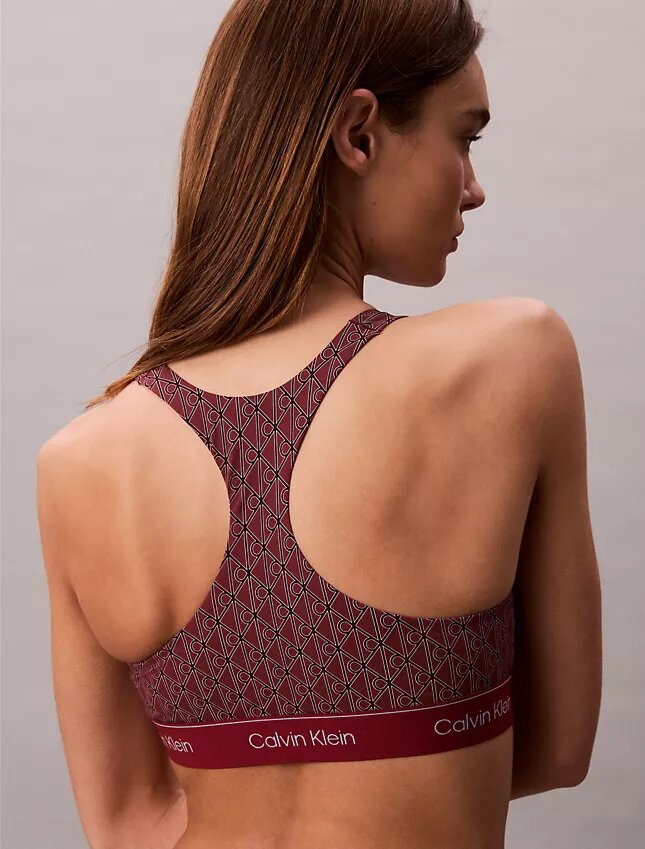 Modernes Logo-Bikini-Oberteil mit Racerback Modernes Logo-Bikini-Oberteil mit Racerback