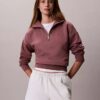 Monogram Fleece-Sweatshirt mit Viertelreißverschluss Monogram Fleece-Sweatshirt mit Viertelreißverschluss