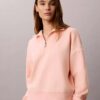 Monogram Fleece-Sweatshirt mit Viertelreißverschluss Monogram Fleece-Sweatshirt mit Viertelreißverschluss