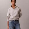 Monogram Fleece-Sweatshirt mit Viertelreißverschluss Monogram Fleece-Sweatshirt mit Viertelreißverschluss
