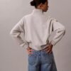 Monogram Fleece-Sweatshirt mit Viertelreißverschluss Monogram Fleece-Sweatshirt mit Viertelreißverschluss