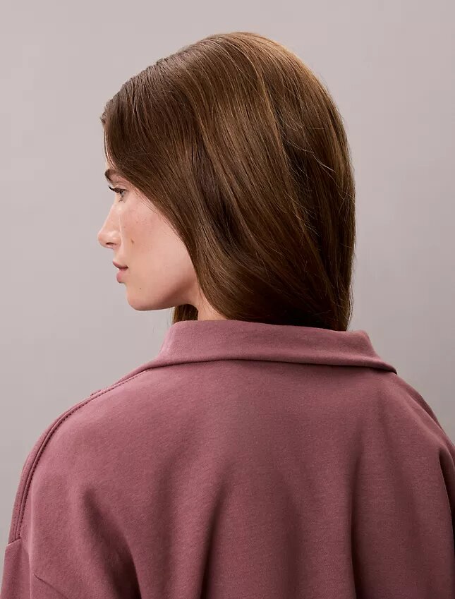 Monogram Fleece-Sweatshirt mit Viertelreißverschluss Monogram Fleece-Sweatshirt mit Viertelreißverschluss
