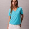Monogram-T-Shirt mit V-Ausschnitt Monogram-T-Shirt mit V-Ausschnitt
