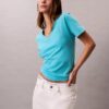 Monogram-T-Shirt mit V-Ausschnitt Monogram-T-Shirt mit V-Ausschnitt