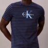 Monologo Classic T-Shirt mit grafischem Streifenmuster Monologo Classic T-Shirt mit grafischem Streifenmuster