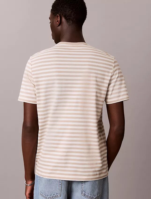 Monologo Classic T-Shirt mit grafischem Streifenmuster Monologo Classic T-Shirt mit grafischem Streifenmuster