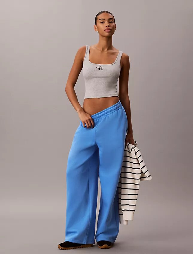 Monologo Fleece-Jogginghose mit weitem Bein Monologo Fleece-Jogginghose mit weitem Bein