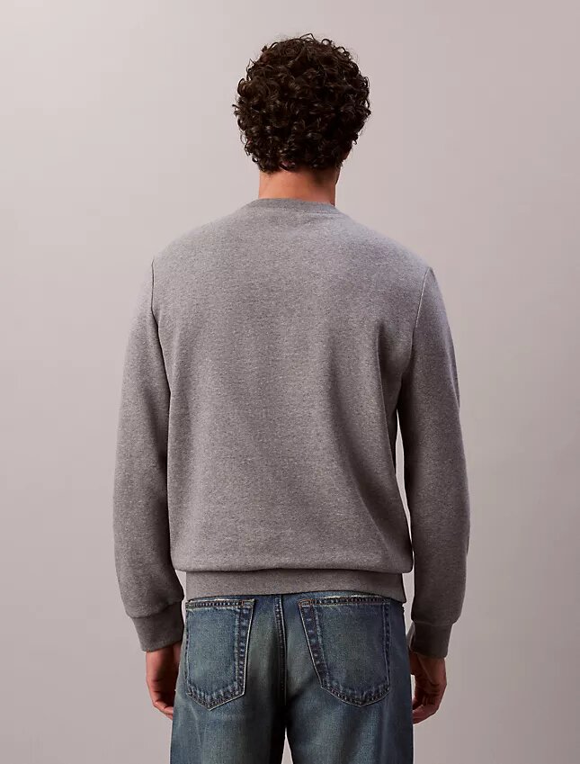 Monologo Fleece-Sweatshirt mit Rundhalsausschnitt Monologo Fleece-Sweatshirt mit Rundhalsausschnitt