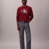 Monologo Fleece-Sweatshirt mit Rundhalsausschnitt Monologo Fleece-Sweatshirt mit Rundhalsausschnitt