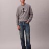Monologo Fleece-Sweatshirt mit Rundhalsausschnitt Monologo Fleece-Sweatshirt mit Rundhalsausschnitt