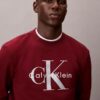 Monologo Fleece-Sweatshirt mit Rundhalsausschnitt Monologo Fleece-Sweatshirt mit Rundhalsausschnitt