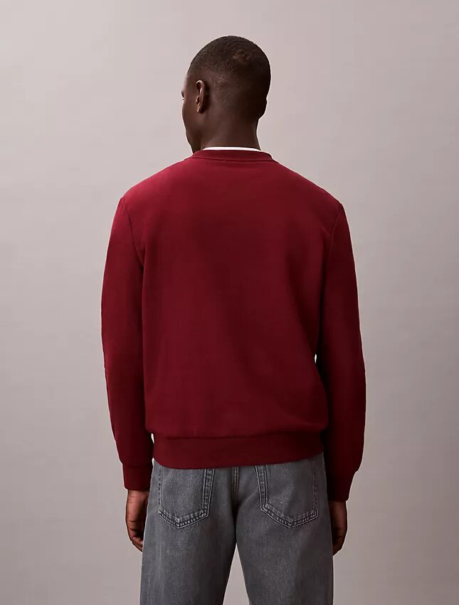 Monologo Fleece-Sweatshirt mit Rundhalsausschnitt Monologo Fleece-Sweatshirt mit Rundhalsausschnitt