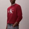 Monologo Fleece-Sweatshirt mit Rundhalsausschnitt Monologo Fleece-Sweatshirt mit Rundhalsausschnitt