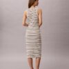Monologo Midi-Kleid mit Rippenstreifen Monologo Midi-Kleid mit Rippenstreifen