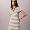 Monologo Mini-Kleid mit Rippenstreifen