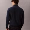 Monologo Premium-Frottee-Sweatshirt mit Viertelreißverschluss Monologo Premium-Frottee-Sweatshirt mit Viertelreißverschluss