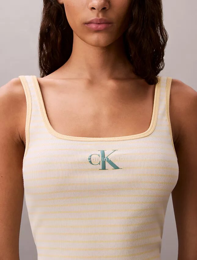 Monologo-Streifen-Ripp-Tanktop Monologo-Streifen-Ripp-Tanktop