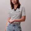 Monologo Stripe Rib Polo-T-Shirt Monologo Stripe Rib Polo-T-Shirt