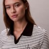 Monologo Stripe Rib Polo-T-Shirt Monologo Stripe Rib Polo-T-Shirt