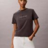 Monologo-T-Shirt mit Acid-Wash-Effekt