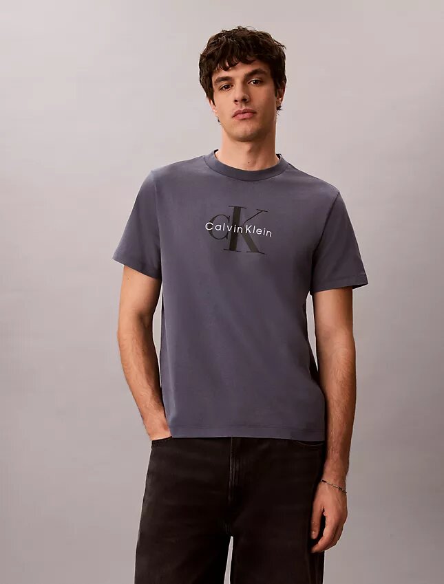 Monologo-T-Shirt mit Acid-Wash-Effekt Monologo-T-Shirt mit Acid-Wash-Effekt