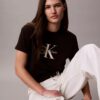 Monologo-T-Shirt mit Acid-Wash-Effekt