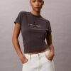 Monologo-T-Shirt mit Acid-Wash-Effekt