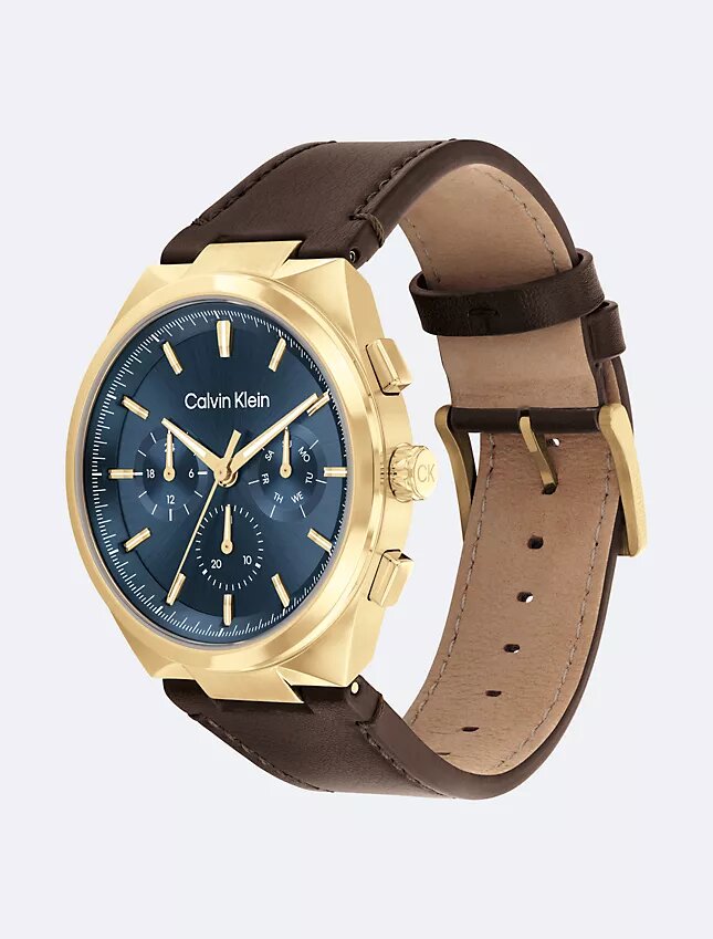 Multifunktionale Uhr mit Lederarmband Multifunktionale Uhr mit Lederarmband