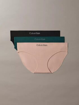 Nahtloser Bikini aus Mikrofaser mit Rippmuster, 3er-Pack