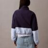 Nylon-Jacke mit Reißverschluss und Farbblock-Design Nylon-Jacke mit Reißverschluss und Farbblock-Design