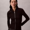 Nylon-Rippjacke mit Reißverschluss Nylon-Rippjacke mit Reißverschluss