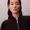 Nylon-Rippjacke mit Reißverschluss Nylon-Rippjacke mit Reißverschluss