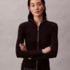 Nylon-Rippjacke mit Reißverschluss Nylon-Rippjacke mit Reißverschluss