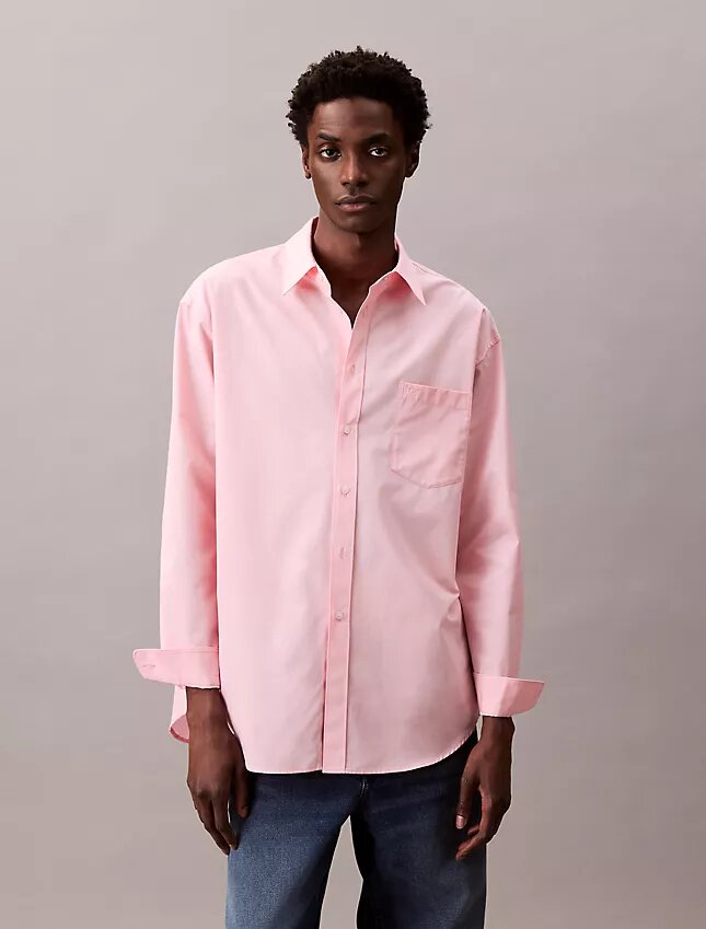 Oversized-Hemd aus Baumwollpopeline Oversized-Hemd aus Baumwollpopeline