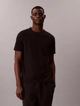 Piqué-T-Shirt mit Rundhalsausschnitt