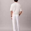Plissierte Pull-On-Hose aus Leinenmischung