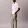 Plissierte Pull-On-Hose aus Leinenmischung Plissierte Pull-On-Hose aus Leinenmischung